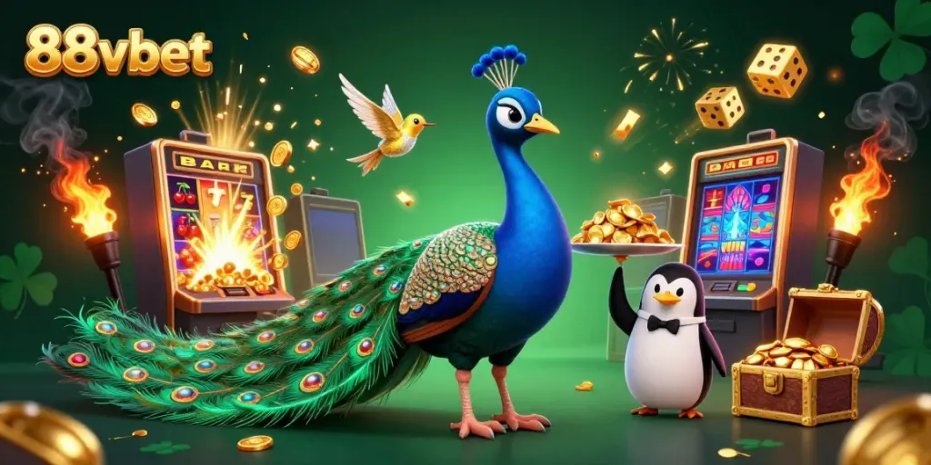 Win big at 88vbet with this vibrant 3D casino scene featuring captivating characters and jackpot excitement.