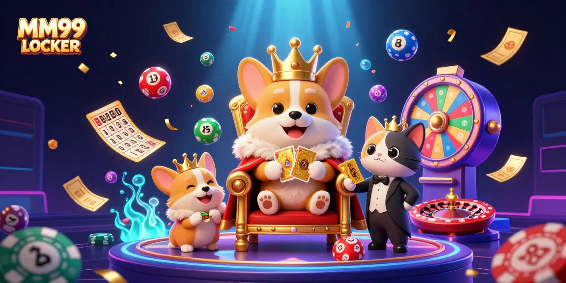 Engage in thrilling gameplay at MM99 LOCKER with rich scenes of vibrant lottery action and royal gaming elements.