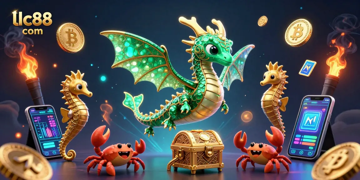 Engage with exciting games at lc88 com showcasing vibrant treasure elements and cryptocurrency coins.