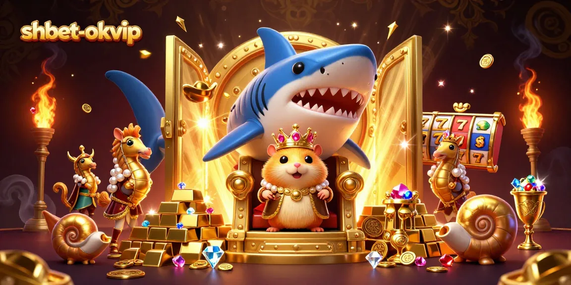 Experience excitement with shbet-okvip's vibrant casino scene featuring dynamic characters and sparkling treasure.